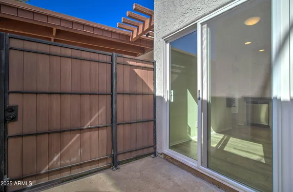 a view of a building entrance