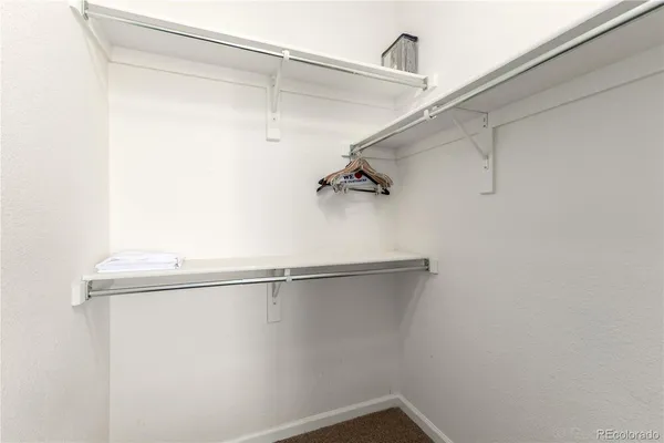 a close view of closet