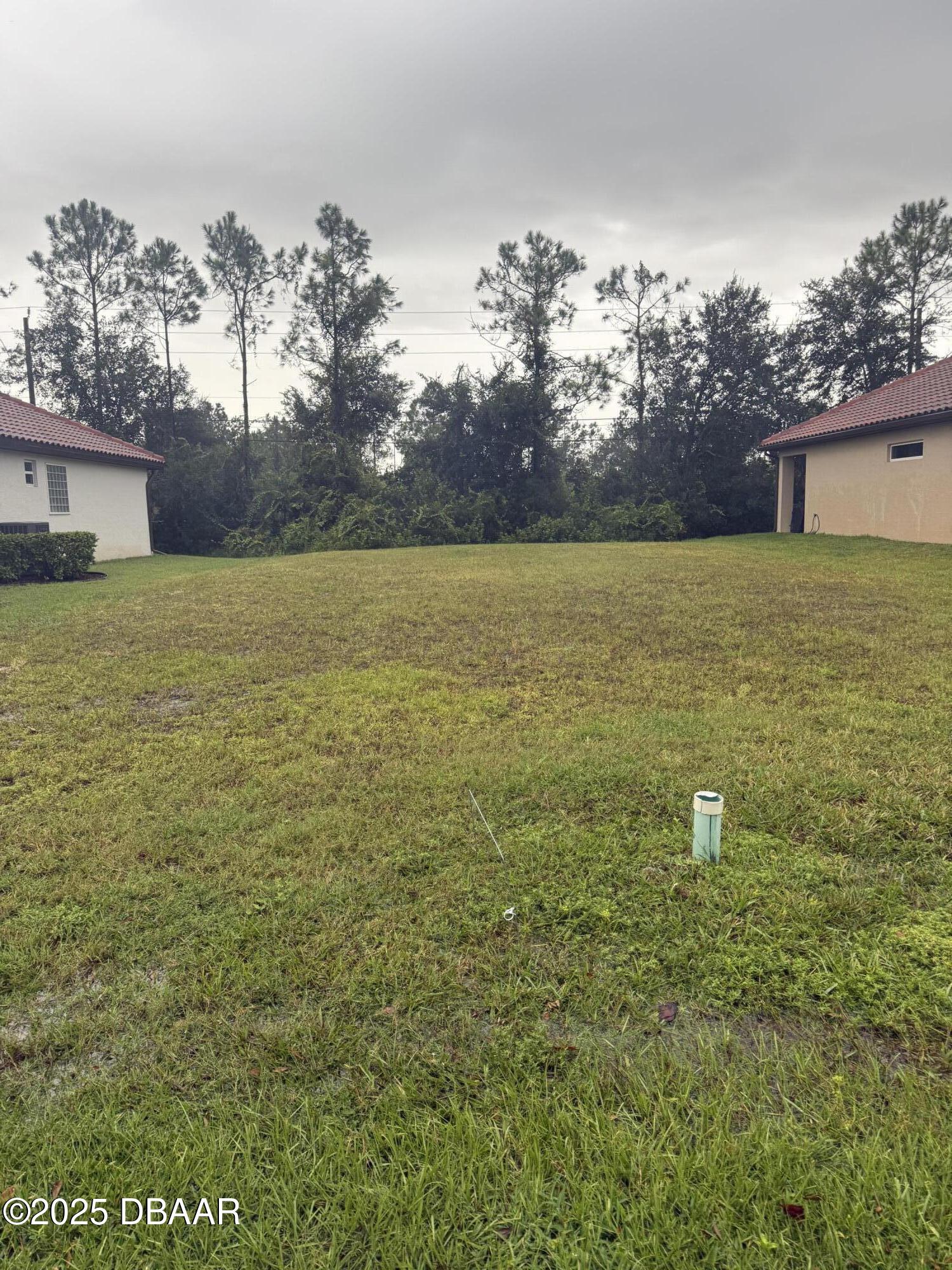 a view of a yard with an outdoor space