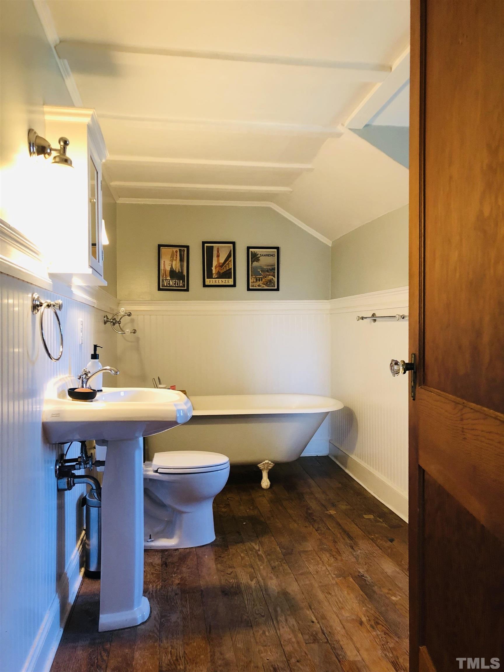 615 Milton Road Durham, NC 27712 - Photo 24 of 36 a bathroom with a sink and a toilet