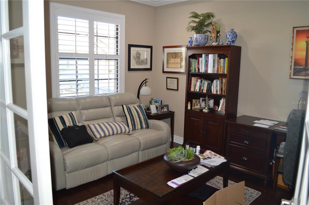 32026 Wenlock Loop Wesley Chapel, FL 33543 - Photo 14 of 52 a living room with furniture and a book shelf