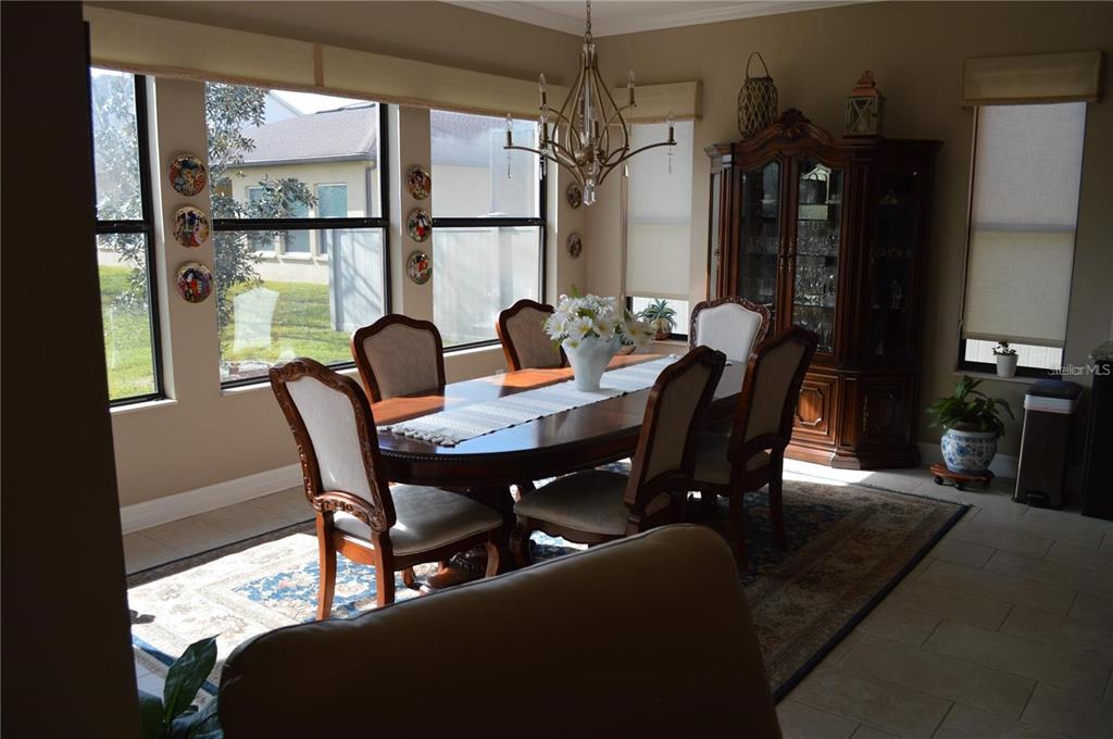 32026 Wenlock Loop Wesley Chapel, FL 33543 - Photo 23 of 52 a view of a dining room with furniture window and outside view