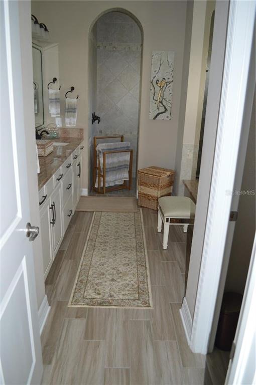 32026 Wenlock Loop Wesley Chapel, FL 33543 - Photo 41 of 52 a bathroom with a sink a toilet and shower