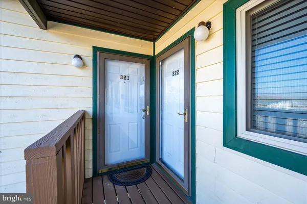 a view of front door of house