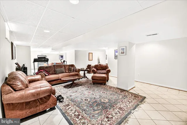 a view of outdoor space with trees all around