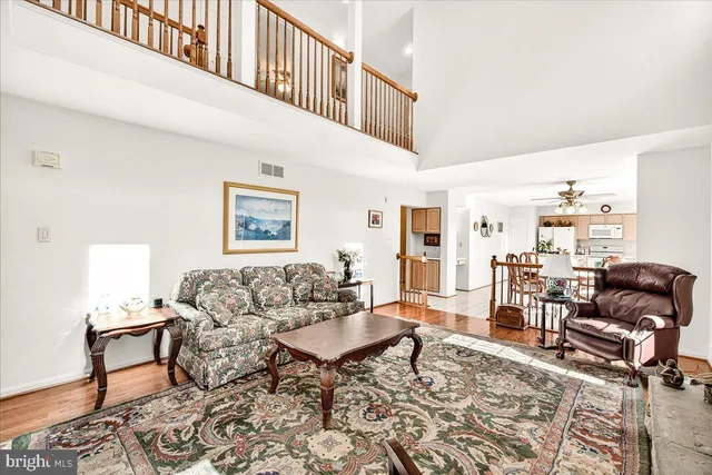 a living room filled with furniture