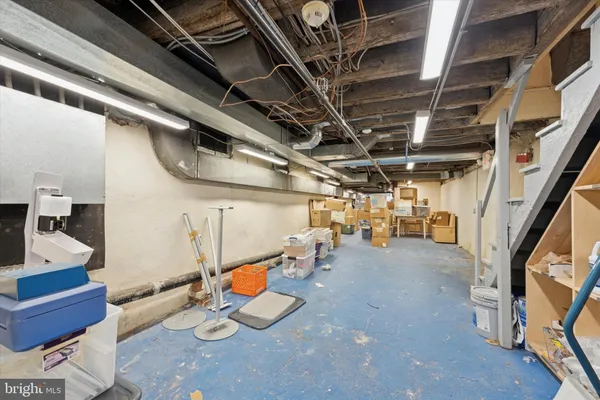 a view of storage and utility room