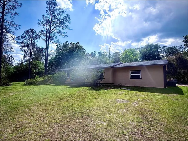a view of a backyard