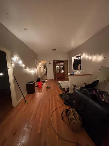 a room with lots of gym equipment