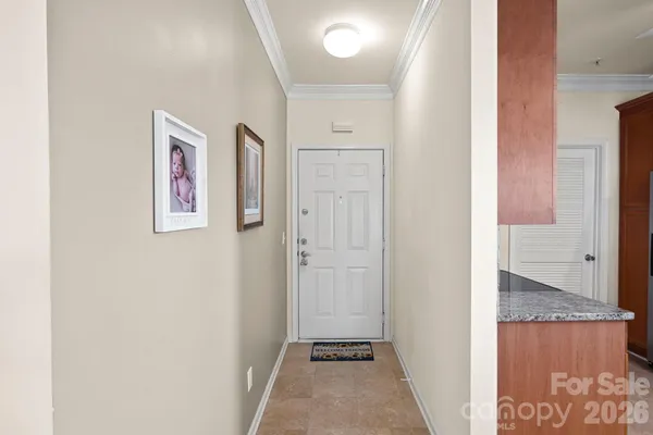 a view of a lake with a city view