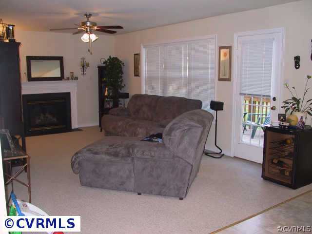 9513 Dunroming Road Chesterfield, VA 23832 - Photo 3 of 6 a living room with furniture a fireplace and a potted plant
