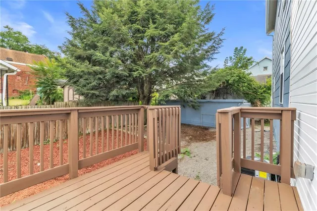 a view of backyard of a house