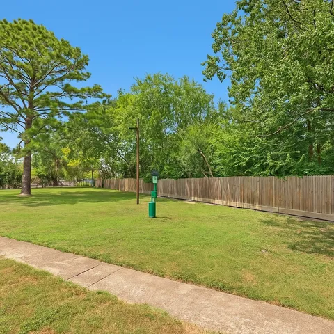 a view of a backyard with a trees