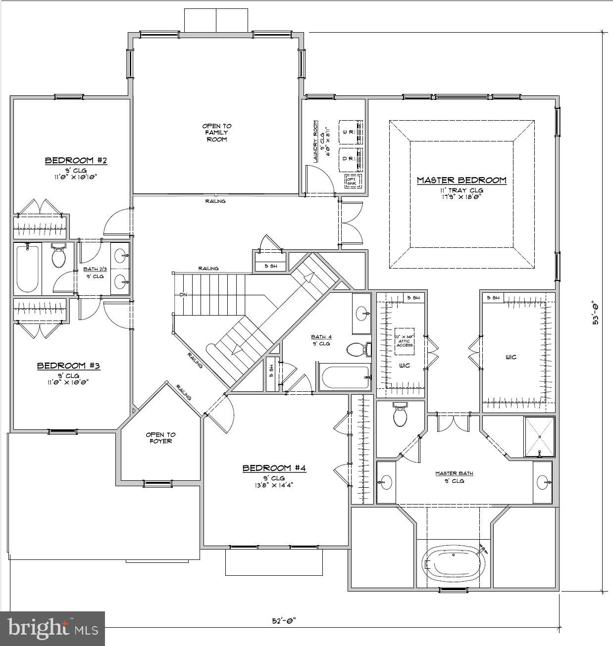 4104 Hunt Road Fairfax, VA 22032 - Photo 66 of 66 Uppe Level Floor Plan - Model Vienna - NDI Builder