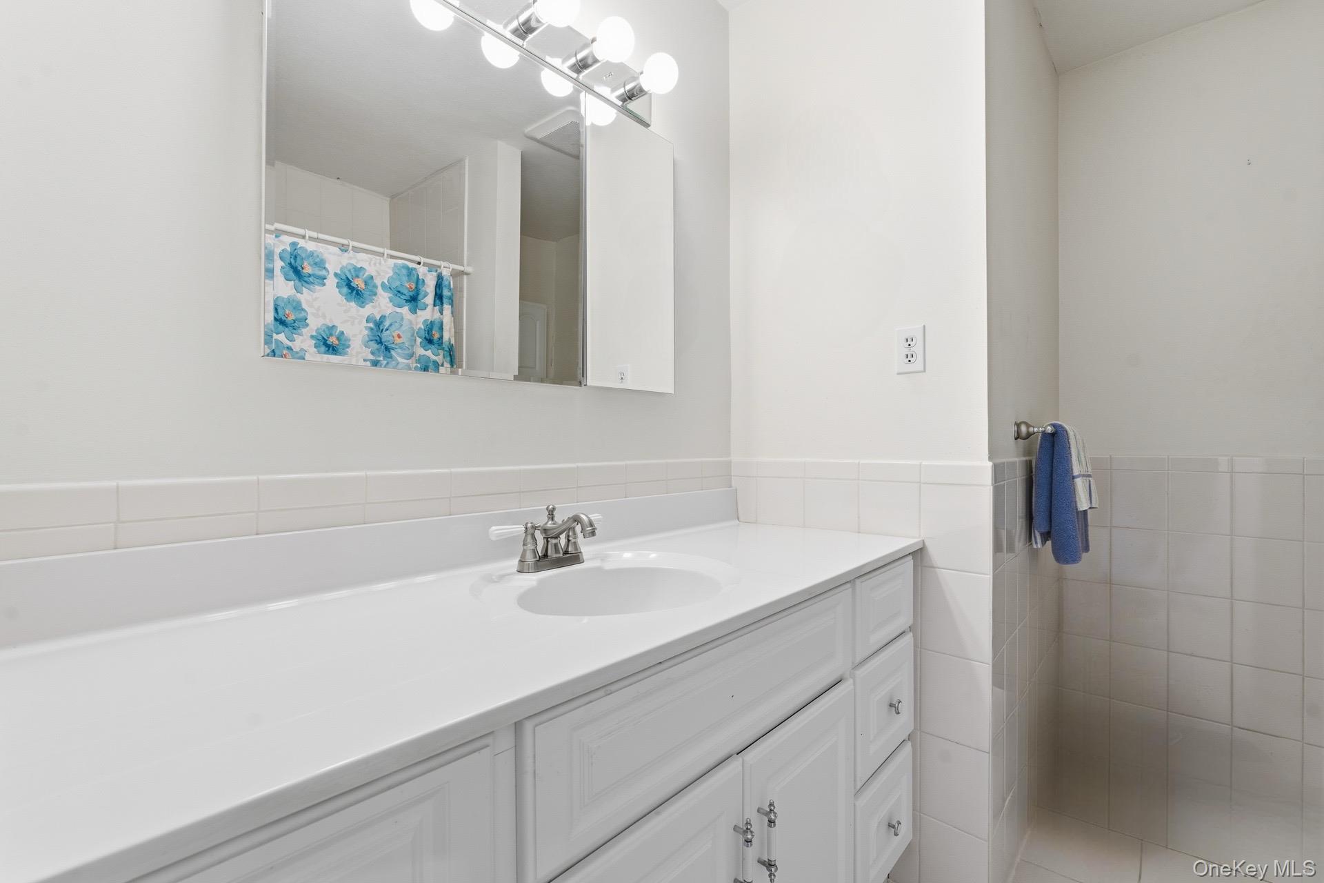 313 Mariners Way Copiague, NY 11726 - Photo 14 of 25 a bathroom with a sink and a mirror
