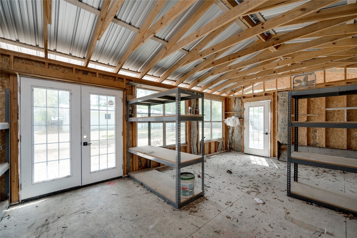 4948 Crossover Road San Marcos, TX 78666 - Photo 16 of 16 Misc room with french doors and vaulted ceiling