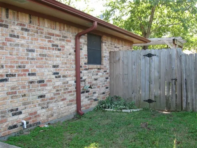 a backyard of a house