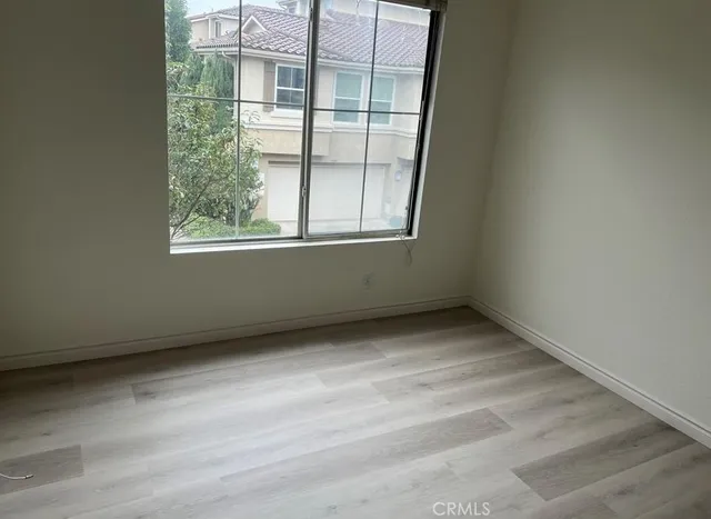 an empty room with a window