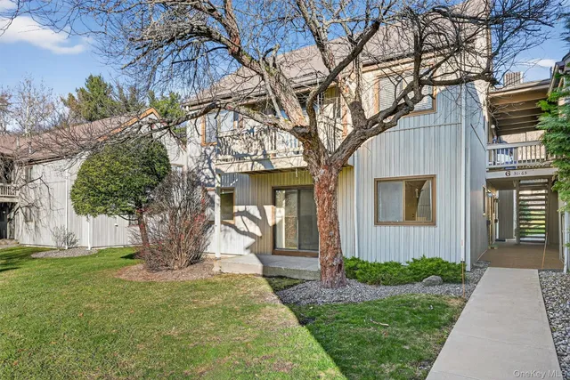 a view of house with a yard