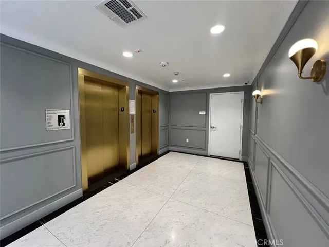 a view of hallway with stairs