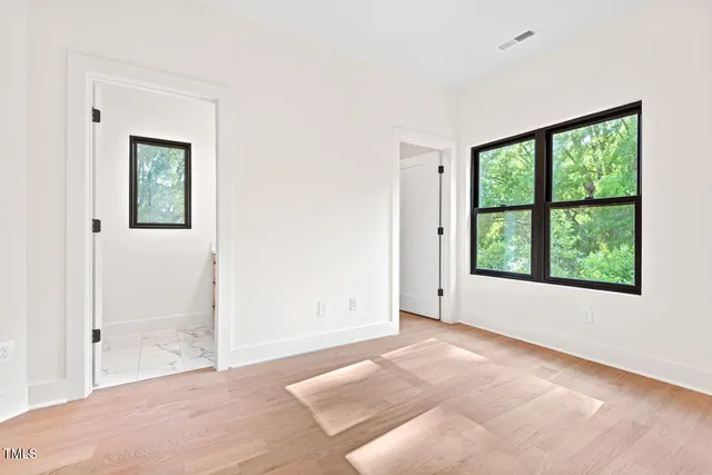 an empty room with a window