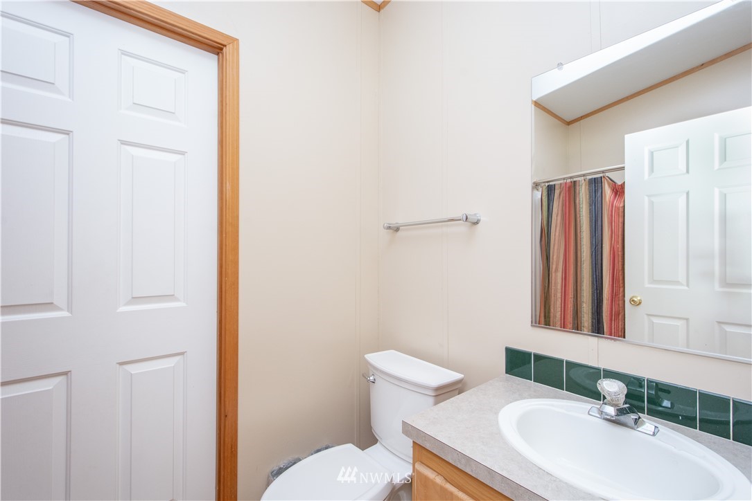 9134 176th Avenue Southwest Rochester, WA 98579 - Photo 23 of 24 a bathroom with a sink toilet and mirror