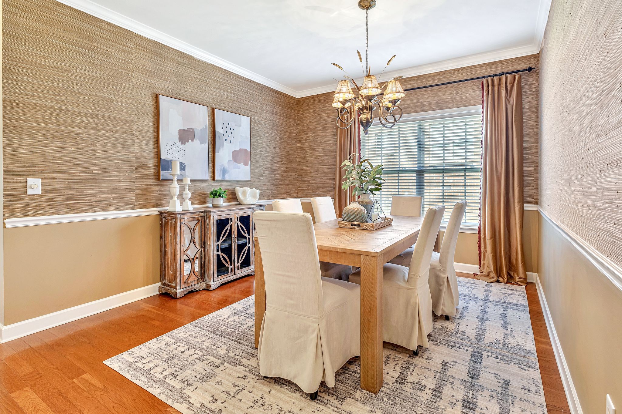 1311 Decatur Circle Franklin, TN 37067 - Photo 8 of 38 a view of a dining room with furniture wooden floor and chandelier