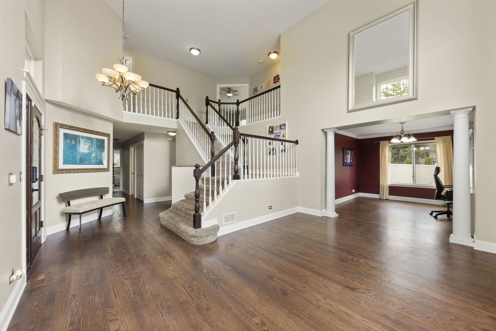 1462 Haversham Drive Aurora, IL 60502 - Photo 4 of 44 a view of empty room with wooden floor and fan