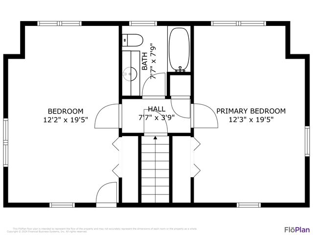 a picture of a room with a bench