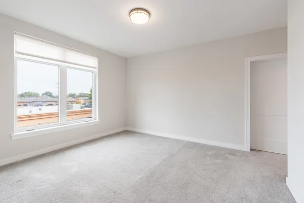 an empty room with a window