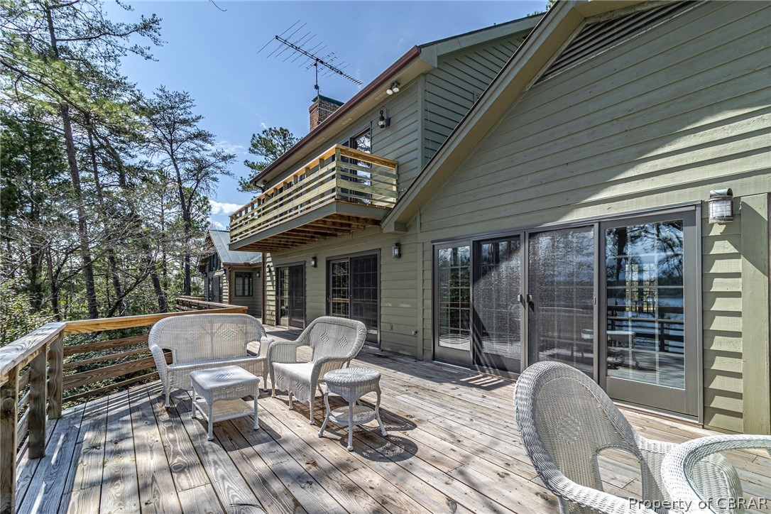 85 Rivers Bend Road Lancaster, VA 22503 - Photo 13 of 46 Deck runs the length of the house