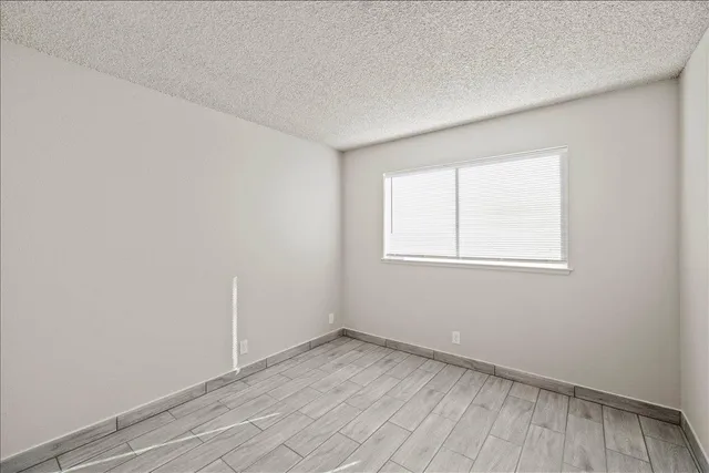 an empty room with closet