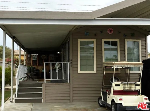 a view of porch with seating space