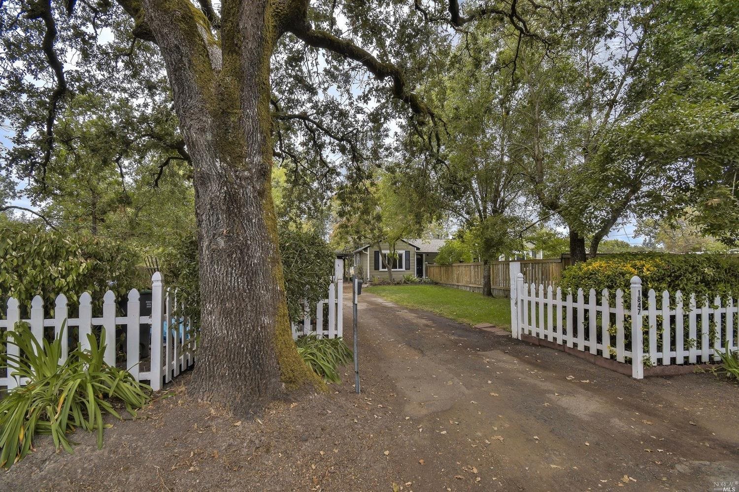 1847 Willowside Road Santa Rosa, CA 95401 - Photo 1 of 1 a view of a yard with plants and wooden fence