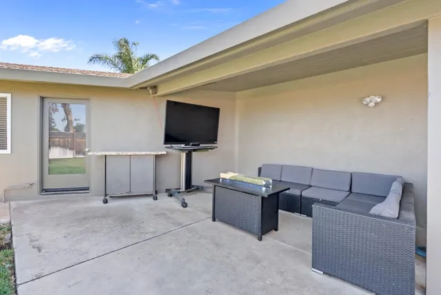 a backyard of a house with lots of green space