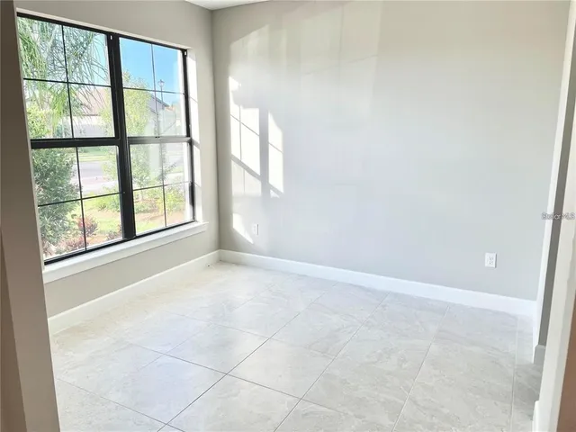 an empty room with a window