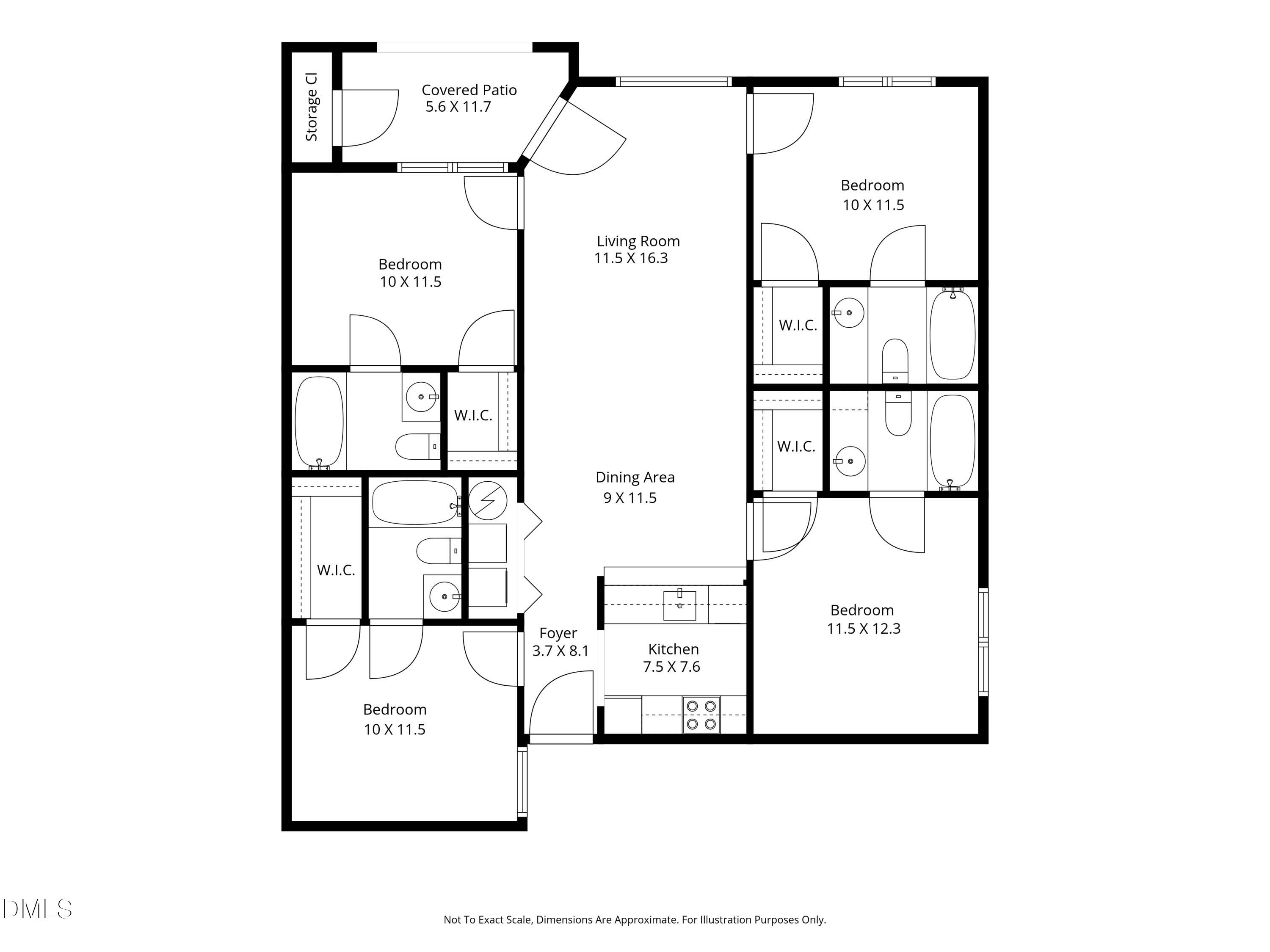 1220 University Court, Unit 203 Raleigh, NC 27606 - Photo 31 of 31 Floor plan