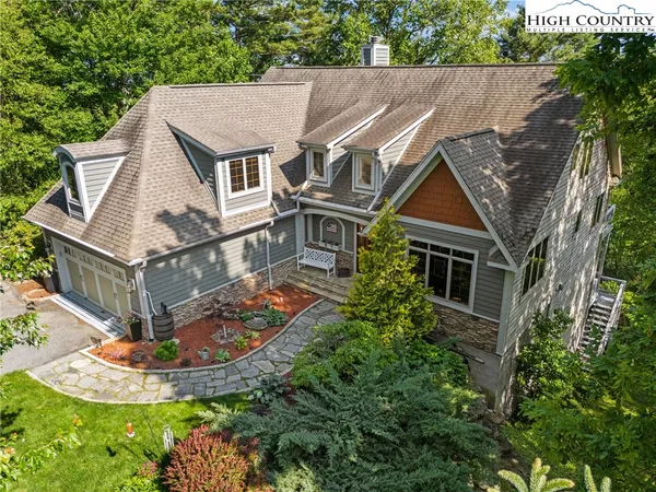a aerial view of a house