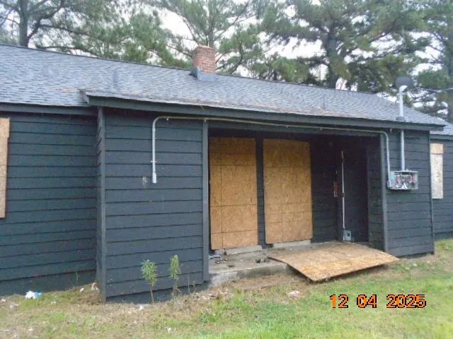 a front view of a house