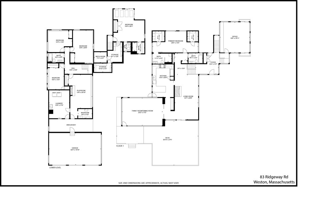 83 Ridgeway Road Weston, MA 02493 - Photo 32 of 32 a picture of floor plan