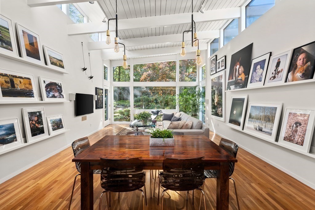 83 Ridgeway Road Weston, MA 02493 - Photo 8 of 32 a view of a dining room with furniture window and wooden floor