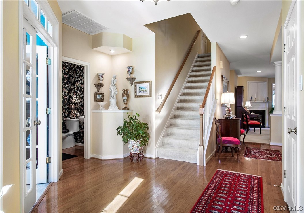 9508 Meadowview Road Henrico, VA 23294 - Photo 3 of 34 a view of entryway and hall with wooden floor