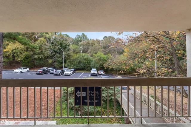 a view of city from the balcony