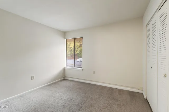 an empty room with a window