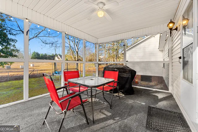 a outdoor space with furniture