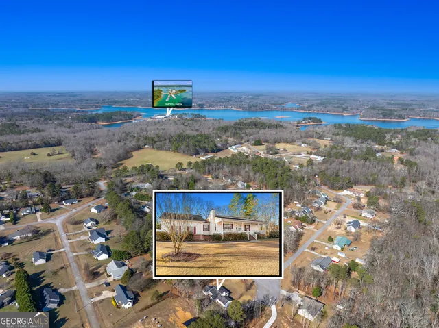 a view of a street with an ocean view