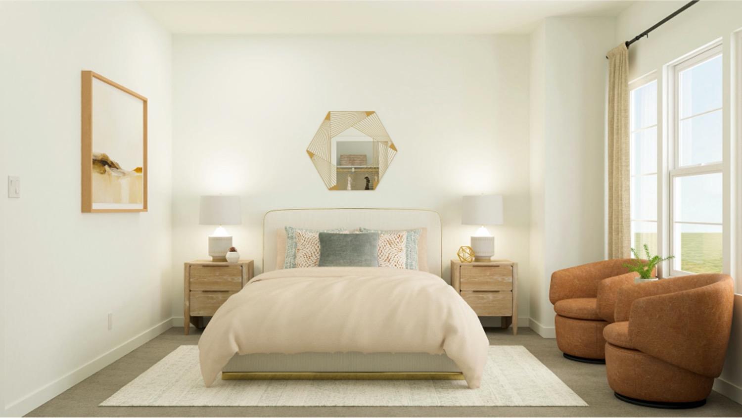 1010 Springtime Avenue, Unit 130 Clovis, CA 93619 - Photo 11 of 18 a spacious bedroom with a bed and a couch