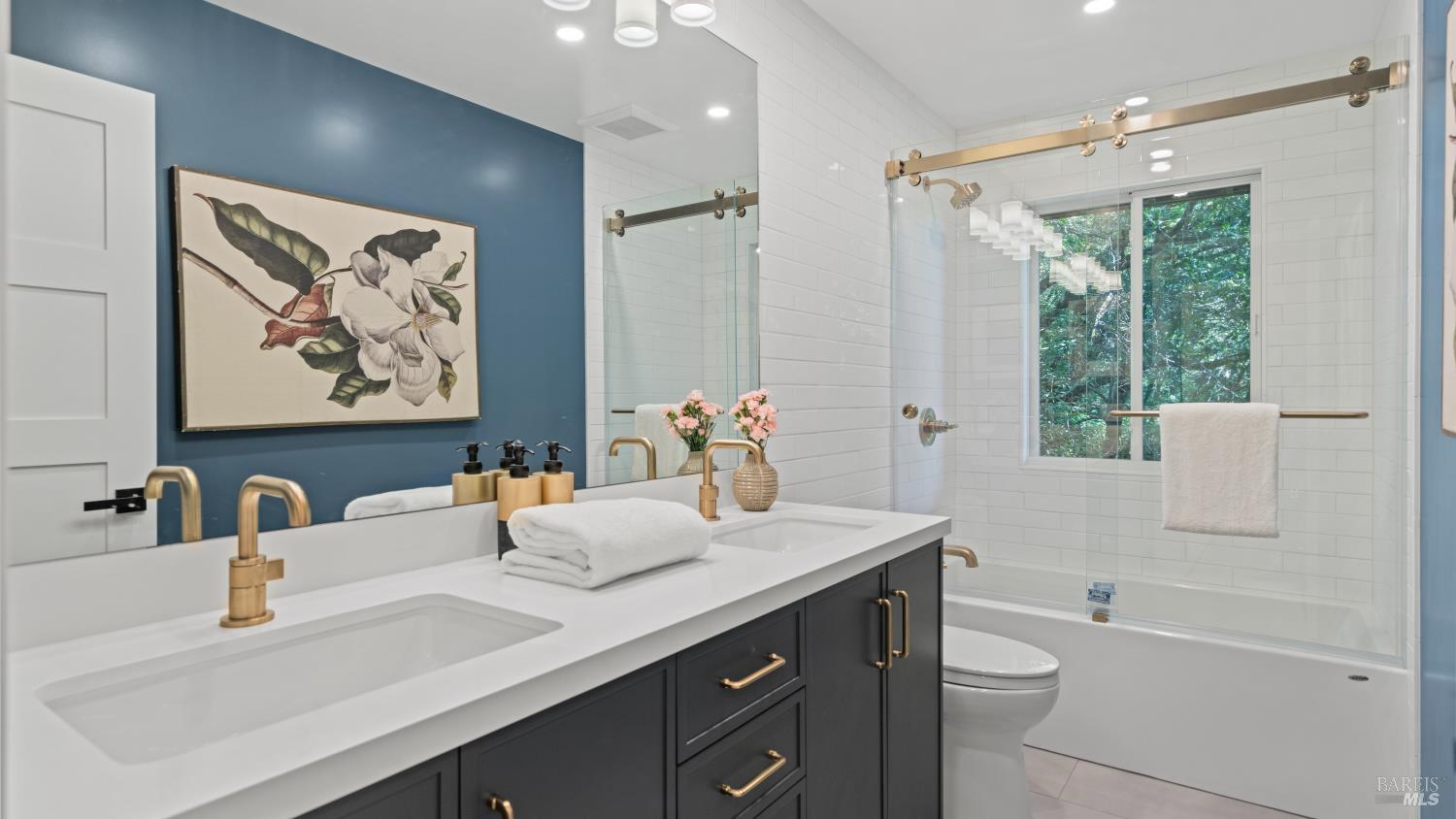 10 Fire Road Larkspur, CA 94939 - Photo 19 of 35 Hall bath downstairs is fresh, functional and fashionable
