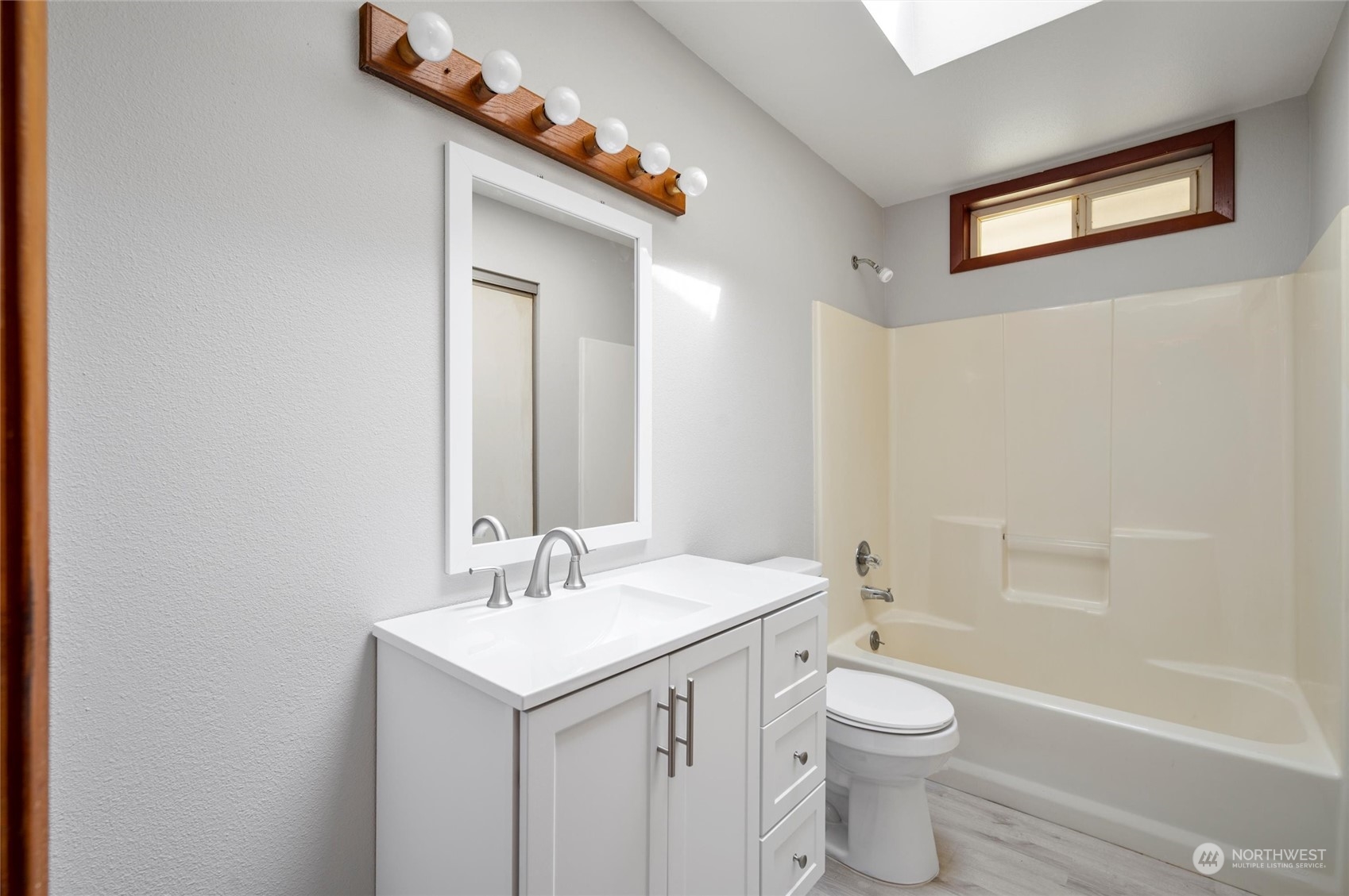 8879 Stein Road Custer, WA 98240 - Photo 17 of 22 a bathroom with a sink a toilet and shower