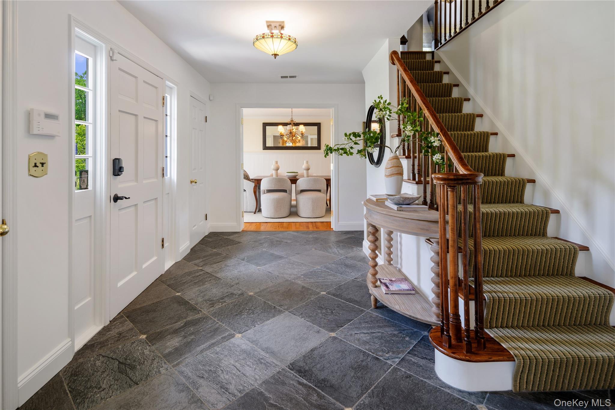 16 Fox Den Road Mount Kisco, NY 10549 - Photo 12 of 44 Entry hall with slate floors, sidelights, two coat closets